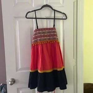 Orange dress w tropical vibes